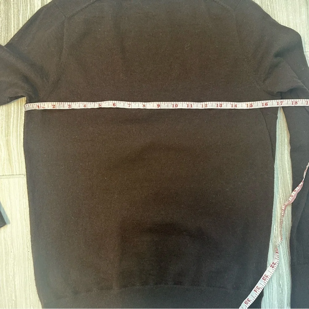 J Crew 100% Merino Wool Sweater M | Asymmetrical Zipper Chocolate Brown GUC